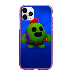 Чехол iPhone 11 Pro матовый BRAWL STARS, цвет: 3D-фиолетовый