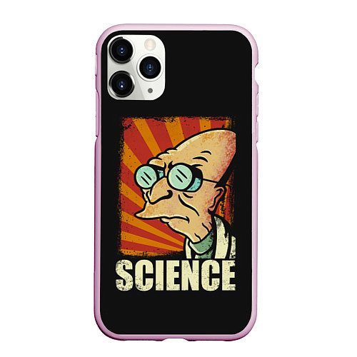 Чехол iPhone 11 Pro матовый Futurama Science / 3D-Розовый – фото 1