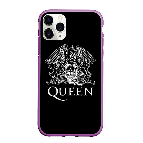 Чехол iPhone 11 Pro матовый QUEEN / 3D-Фиолетовый – фото 1