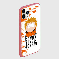Чехол iPhone 11 Pro матовый Кенни вечно живой!, цвет: 3D-малиновый — фото 2