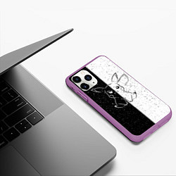 Чехол iPhone 11 Pro матовый ПИКАЧУ, цвет: 3D-фиолетовый — фото 2