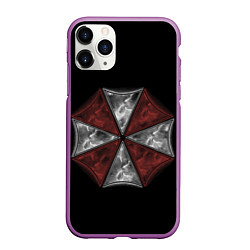 Чехол iPhone 11 Pro матовый Umbrella Corporation, цвет: 3D-фиолетовый