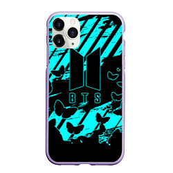 Чехол iPhone 11 Pro матовый BTS, цвет: 3D-светло-сиреневый