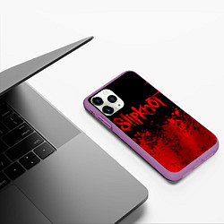 Чехол iPhone 11 Pro матовый Slipknot 9, цвет: 3D-фиолетовый — фото 2