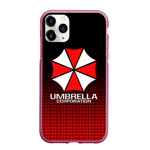 Чехол iPhone 11 Pro матовый UMBRELLA CORP / 3D-Малиновый – фото 1