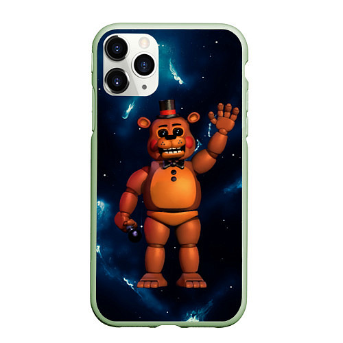 Чехол iPhone 11 Pro матовый Five Nights At Freddys / 3D-Салатовый – фото 1