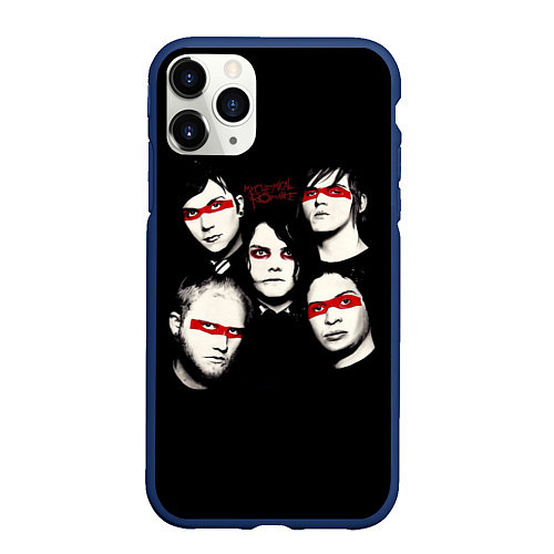 Чехол iPhone 11 Pro матовый My Chemical Romance / 3D-Тёмно-синий – фото 1