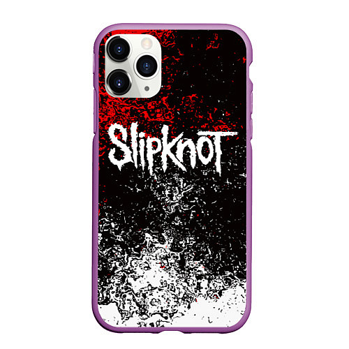 Чехол iPhone 11 Pro матовый SLIPKNOT / 3D-Фиолетовый – фото 1