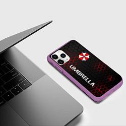 Чехол iPhone 11 Pro матовый UMBRELLA CORP, цвет: 3D-фиолетовый — фото 2