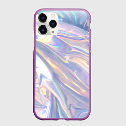 Чехол iPhone 11 Pro матовый Фольга, цвет: 3D-фиолетовый