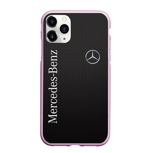 Чехол iPhone 11 Pro матовый Mersedes / 3D-Розовый – фото 1