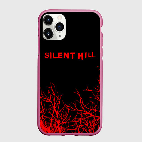 Чехол iPhone 11 Pro матовый SILENT HILL / 3D-Малиновый – фото 1