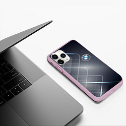 Чехол iPhone 11 Pro матовый BMW, цвет: 3D-розовый — фото 2