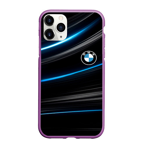 Чехол iPhone 11 Pro матовый BMW / 3D-Фиолетовый – фото 1