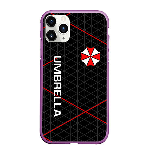 Чехол iPhone 11 Pro матовый UMBRELLA CORP / 3D-Фиолетовый – фото 1