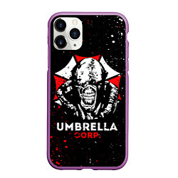 Чехол iPhone 11 Pro матовый RESIDENT EVIL 3, цвет: 3D-фиолетовый