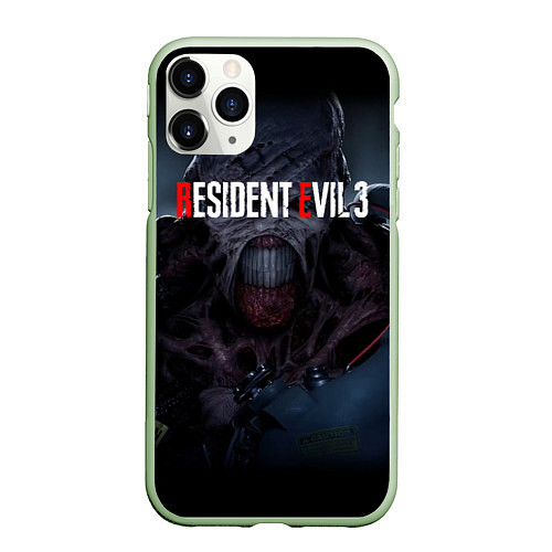 Чехол iPhone 11 Pro матовый Resident evil 3 remake / 3D-Салатовый – фото 1