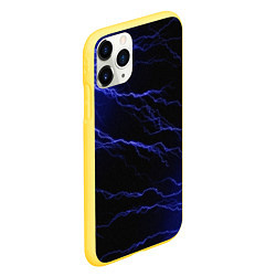Чехол iPhone 11 Pro матовый МОЛНИИ, цвет: 3D-желтый — фото 2