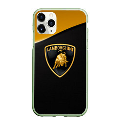 Чехол iPhone 11 Pro матовый Lamborghini, цвет: 3D-салатовый