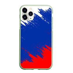 Чехол iPhone 11 Pro матовый РОССИЯ ТРИКОЛОР, цвет: 3D-салатовый