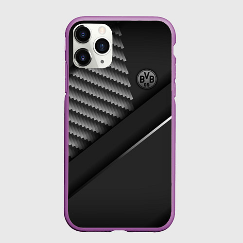 Чехол iPhone 11 Pro матовый FC Borussia / 3D-Фиолетовый – фото 1