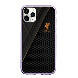 Чехол iPhone 11 Pro матовый Liverpool FC, цвет: 3D-светло-сиреневый