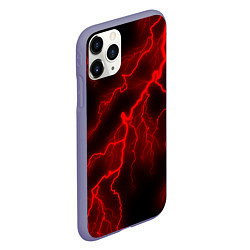 Чехол iPhone 11 Pro матовый МОЛНИЯ RED NEON, цвет: 3D-серый — фото 2