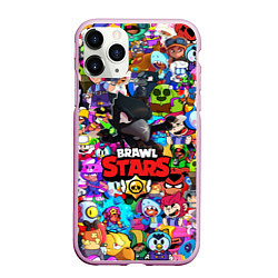 Чехол iPhone 11 Pro матовый BRAWL STARS:CROW, цвет: 3D-розовый