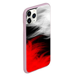Чехол iPhone 11 Pro матовый ПЕРЬЯ, цвет: 3D-розовый — фото 2