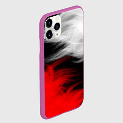 Чехол iPhone 11 Pro матовый ПЕРЬЯ, цвет: 3D-фиолетовый — фото 2