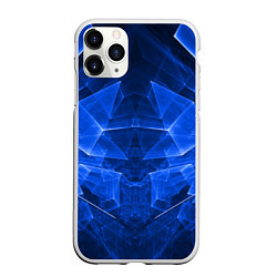 Чехол iPhone 11 Pro матовый СИНЯЯ БРОНЯ, цвет: 3D-белый