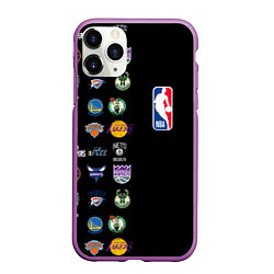 Чехол iPhone 11 Pro матовый NBA Team Logos 2