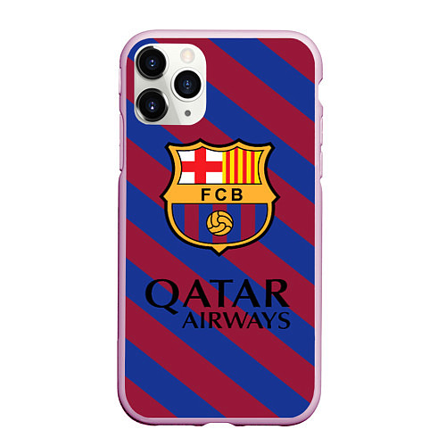 Чехол iPhone 11 Pro матовый Barcelona / 3D-Розовый – фото 1