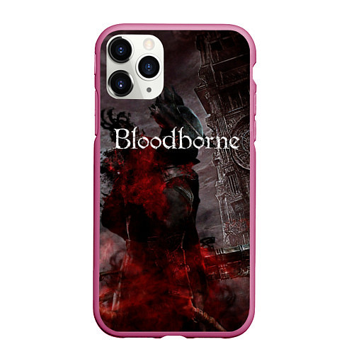 Чехол iPhone 11 Pro матовый Bloodborne / 3D-Малиновый – фото 1