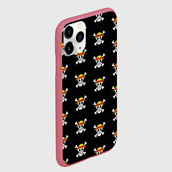 Чехол iPhone 11 Pro матовый One Piece, цвет: 3D-малиновый — фото 2