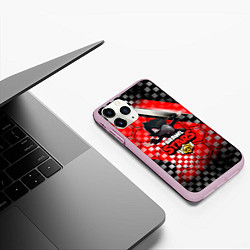 Чехол iPhone 11 Pro матовый BRAWL STARS:CROW, цвет: 3D-розовый — фото 2