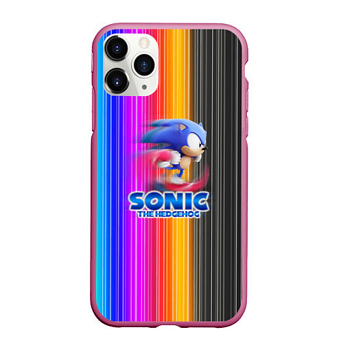 Чехол iPhone 11 Pro матовый SONIC 2020 / 3D-Малиновый – фото 1