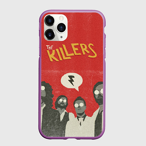 Чехол iPhone 11 Pro матовый The Killers / 3D-Фиолетовый – фото 1