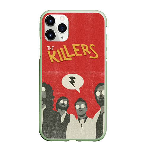 Чехол iPhone 11 Pro матовый The Killers / 3D-Салатовый – фото 1
