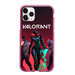 Чехол iPhone 11 Pro матовый Valorant, цвет: 3D-малиновый