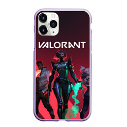 Чехол iPhone 11 Pro матовый Valorant, цвет: 3D-светло-сиреневый