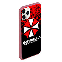 Чехол iPhone 11 Pro матовый Umbrella Corporation, цвет: 3D-малиновый — фото 2