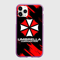 Чехол iPhone 11 Pro матовый Umbrella Corporation, цвет: 3D-фиолетовый