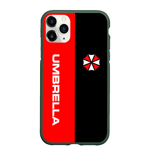 Чехол iPhone 11 Pro матовый Umbrella Corporation / 3D-Темно-зеленый – фото 1