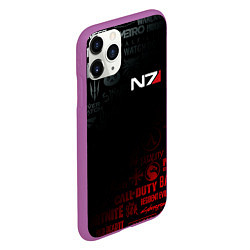 Чехол iPhone 11 Pro матовый MASS EFFECT N7, цвет: 3D-фиолетовый — фото 2