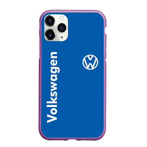 Чехол iPhone 11 Pro матовый Volkswagen / 3D-Фиолетовый – фото 1