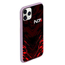 Чехол iPhone 11 Pro матовый MASS EFFECT N7, цвет: 3D-сиреневый — фото 2