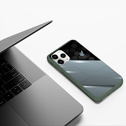 Чехол iPhone 11 Pro матовый Liverpool FC, цвет: 3D-темно-зеленый — фото 2