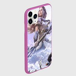 Чехол iPhone 11 Pro матовый Aloy, цвет: 3D-фиолетовый — фото 2