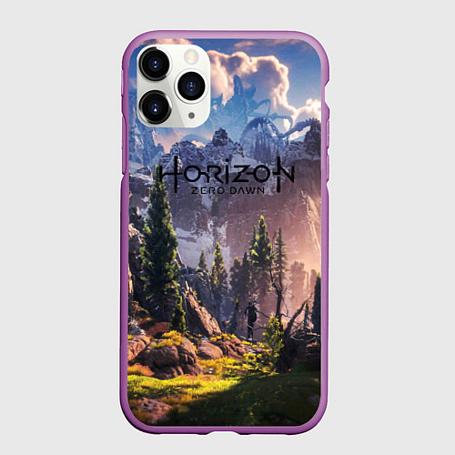 Чехол iPhone 11 Pro матовый Horizon Zero Dawn / 3D-Фиолетовый – фото 1
